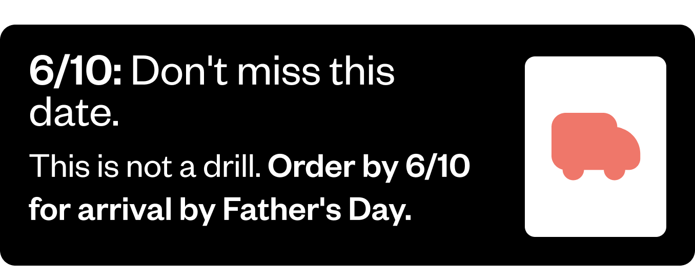 Don't miss the shipping Deadline