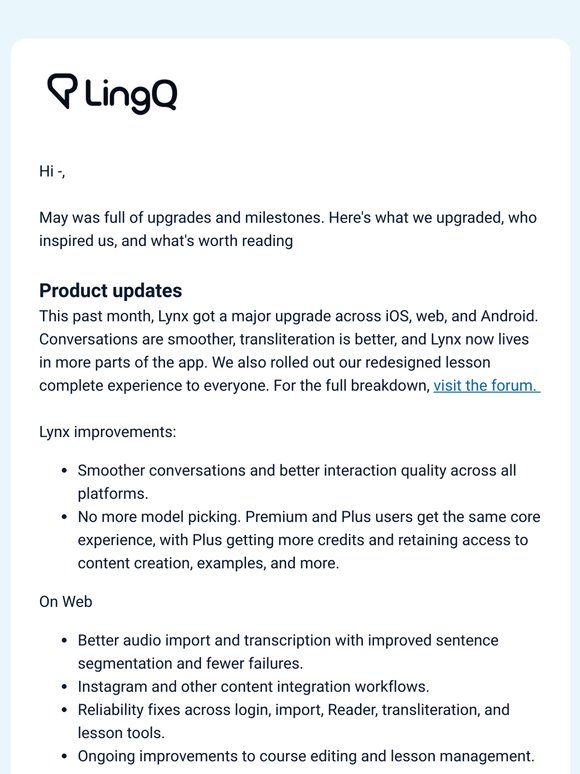 Lynx Gets a Major Update, Plus a Berlin Polyglot's German Journey