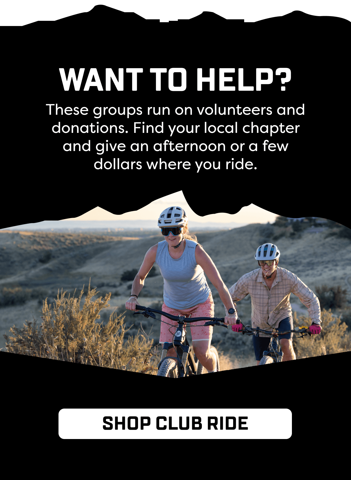 These groups run on volunteers and donations. Find your local chapter and give an afternoon or a few dollars where you ride.