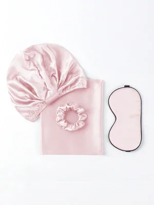 Image of 19Momme 4st Set Silke Hudvänlig Skönhet Sömn Set (Dold Dragkedja Örngott)