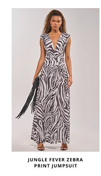 JUNGLE FEVER ZEBRA PRINT JUMPSUIT