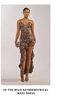 IN THE WILD ASYMMMETRICAL MAXI DRESS
