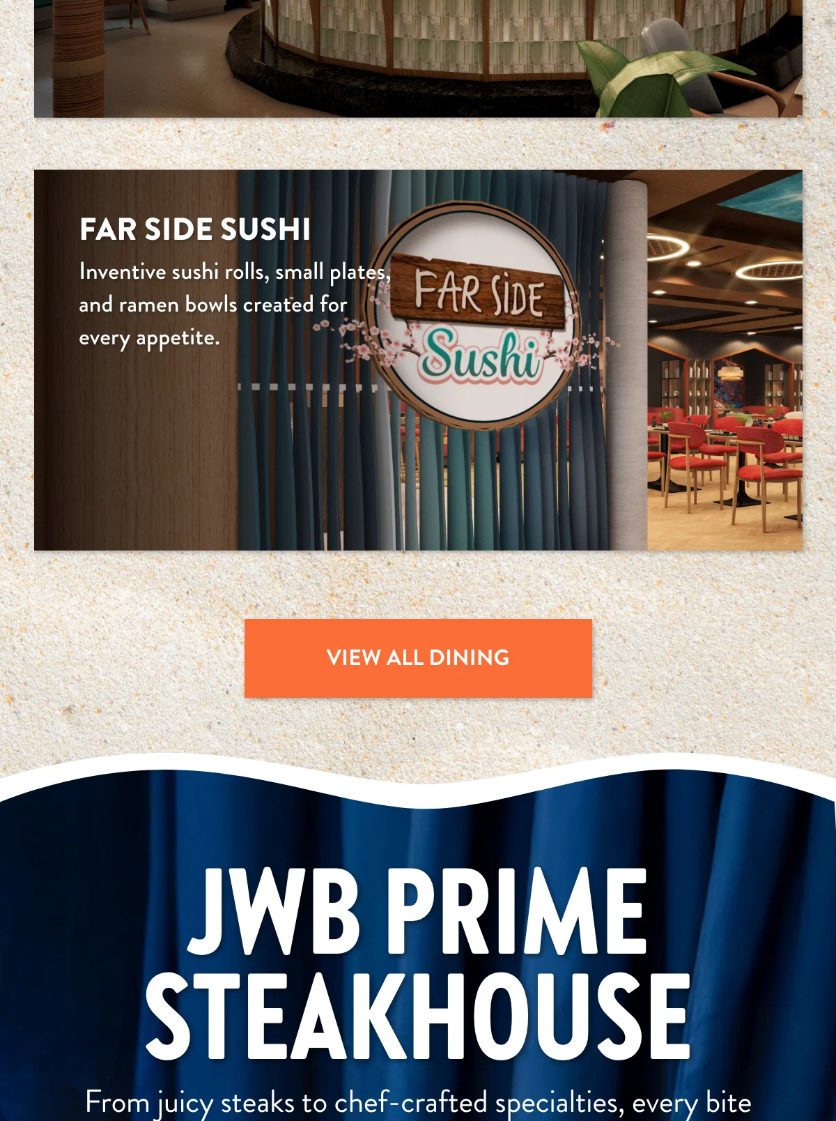 View all Dining - JWB Prime Steakhouse