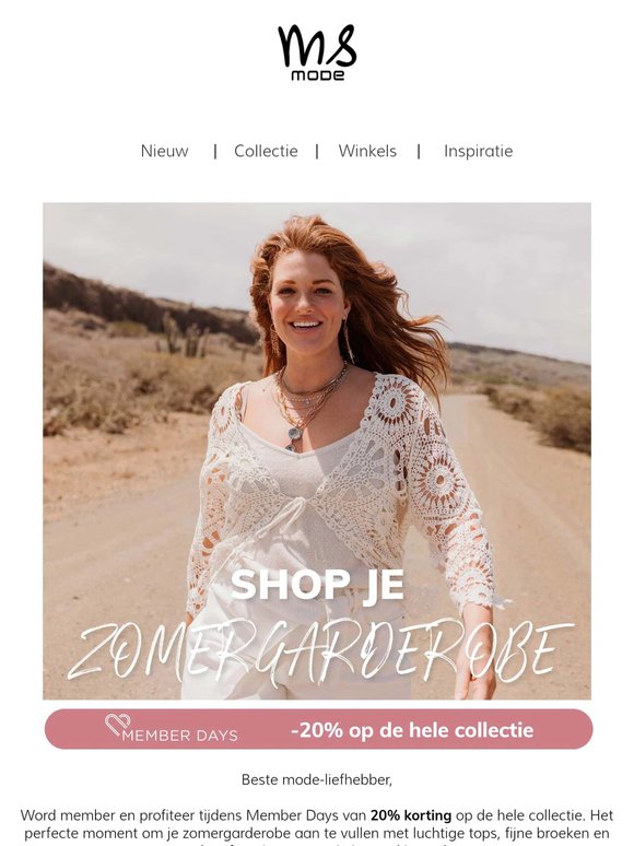 Member Days: shop je zomergarderobe met 20% korting