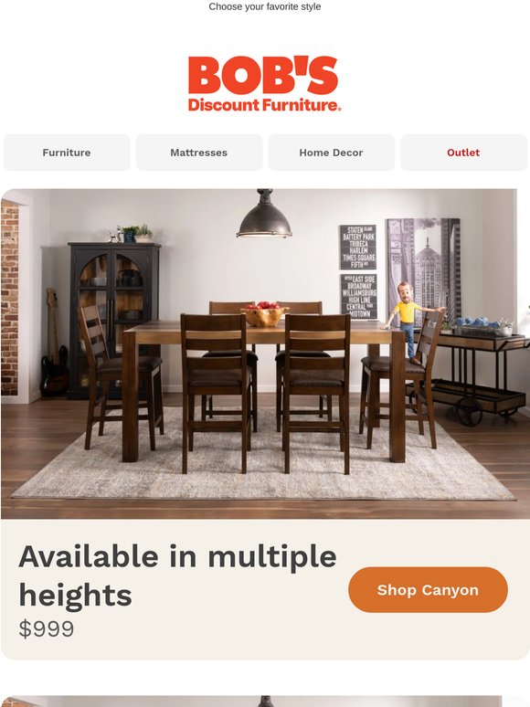On the menu: the Canyon dining set