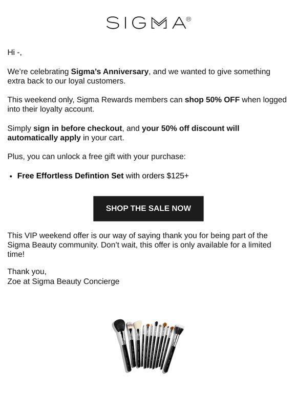 VIP ONLY: 50% Off + Free Gift This Weekend! 🤍