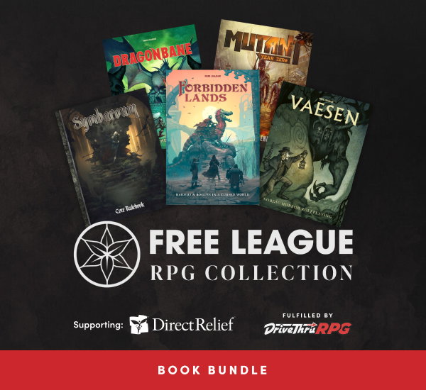 Love TTRPGs? Unlock the core set for Dragonbane, an exhilarating classic fantasy game full of magic, mystery, and adventure that offers hearty laughs and brutal challenges, or brave Mutant: Year Zero, a post-apocalyptic tale of humanity’s crawl back from streets turned graveyards as godlike mutants roam the wasteland, all for a price you choose. 