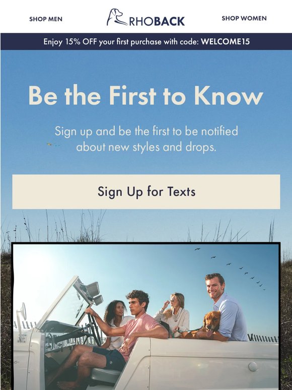 Be the First to Know