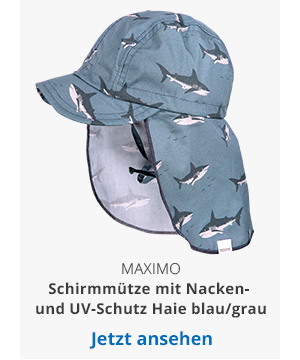 maximo Schirmmütze mit Nacken- und UV-Schutz Haie blau/grau
