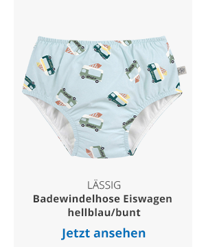 Lässig Badewindelhose Eiswagen hellblau/bunt