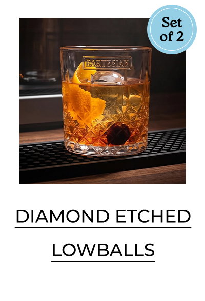 Diamond Etched Lowballs (Set of 2)