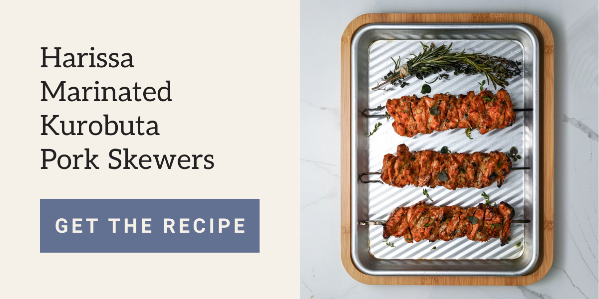 Harissa Pork Skewers recipe