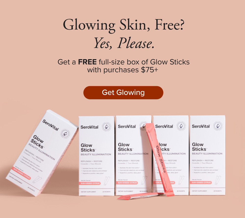 Glowing Skin, Free? Yes, Please. Get a FREE full-size box of Glow Sticks with purchases $75+. Get glowing. 