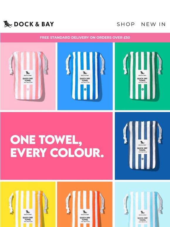 Our best selling beach towel in every shade of summer ☀️