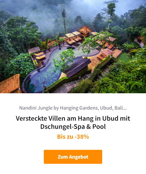 Versteckte Villen am Hang in Ubud mit Dschungel-Spa &amp; Pool