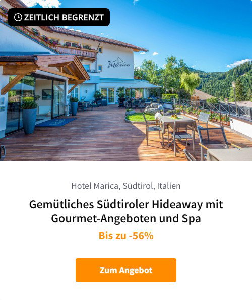 Gemütliches Südtiroler Hideaway mit Gourmet-Angeboten und Spa
