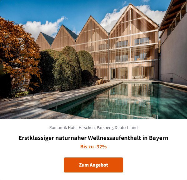 Erstklassiger naturnaher Wellnessaufenthalt in Bayern