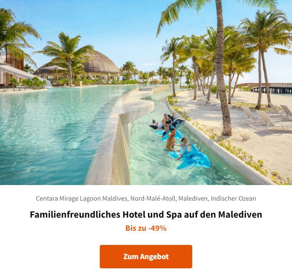 Familienfreundliches Hotel und Spa auf den Malediven
