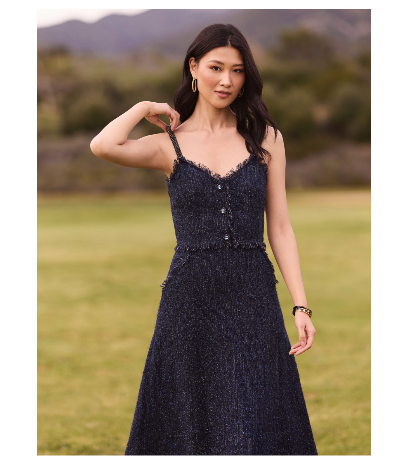 Sarahi Dress In Starlight Tweed