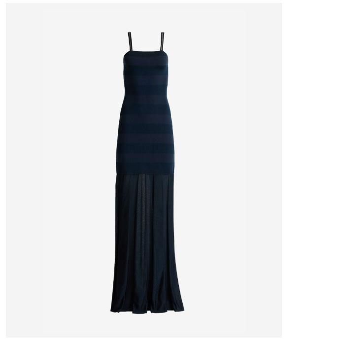Irene Gown In Shadow Stripe Knit