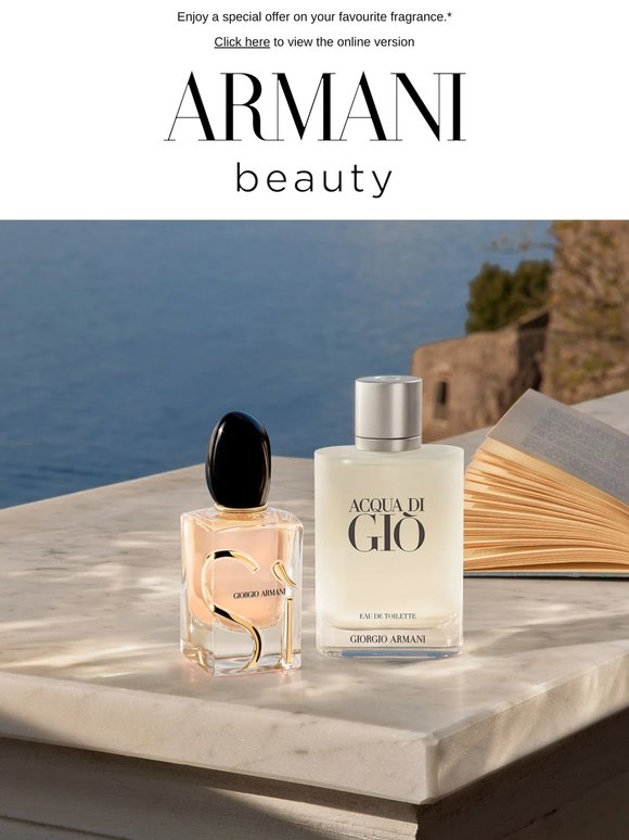 —, Welcome to the Armani beauty Fragrance Festival