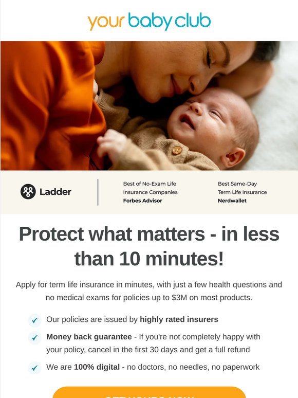 Up to $3M Life Insurance cover + money back guarantee!