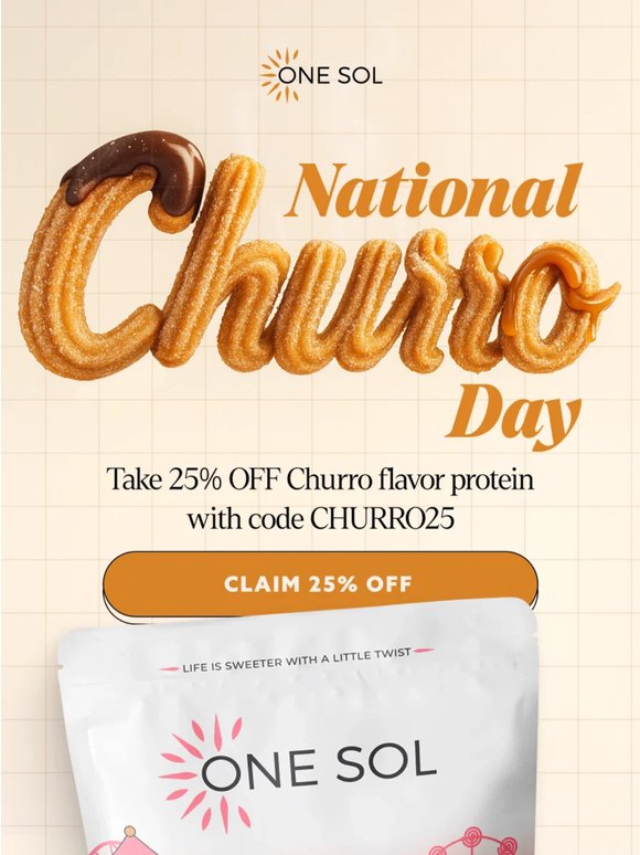 25% OFF Churro Plant Protein 🤎
