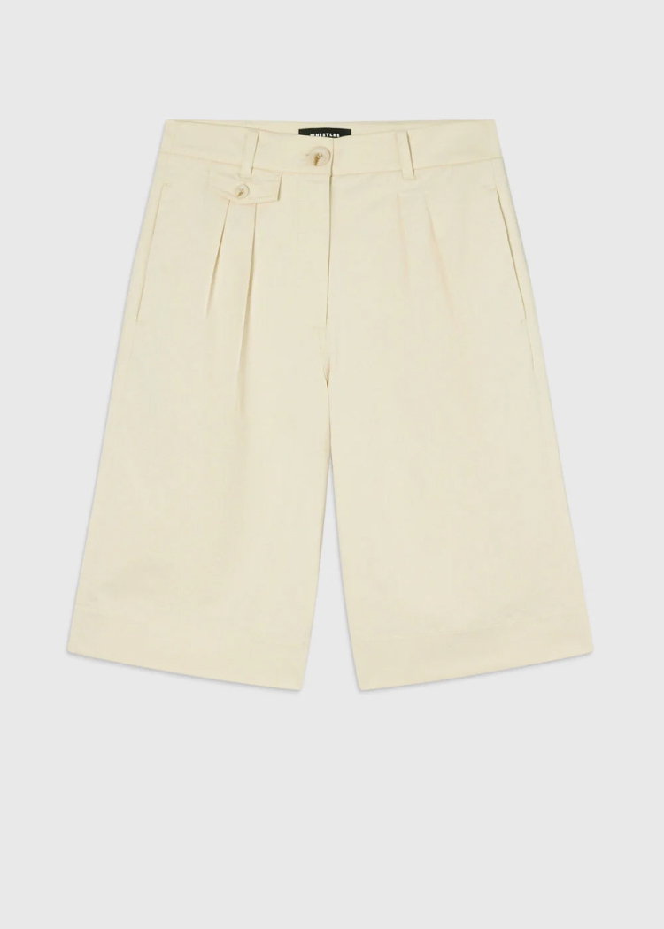 Neutral Cotton Bermuda Short