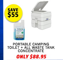 Portable Camping Toilet + BioMagic All Waste Tanks Concentrate 250ml