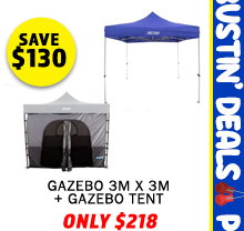 - Gazebo 3m x 3m + Gazebo Tent