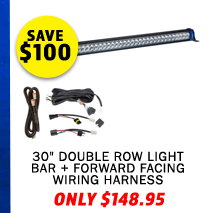 30 Double Row Light Bar + Plug N Play Wiring Harness