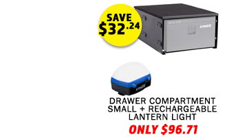 Drawer Compartment Small + Rechargeable Lantern Light
