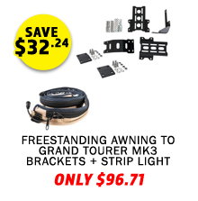 Freestanding Awning to Grand Tourer MK3 Brackets + Strip Light