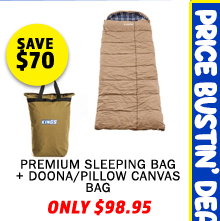 Premium Sleeping bag -5°C to 5°C Degrees Celsius Right Zipper + Doona/Pillow Canvas Bag