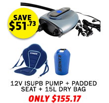 Plus 12V ISUPB PUMP + Padded Seat + 15L Waterproof Dry Bag