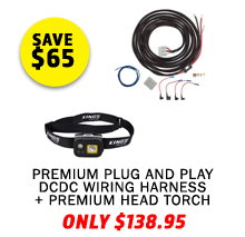 Premium Plug and Play DCDC Wiring Harness + Premium Head Torch