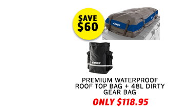 Premium Waterproof Roof Top Bag + 48L Dirty Gear Bag