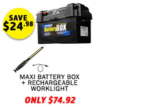 Maxi Battery Box + Rechargeable Lithium LED Worklight