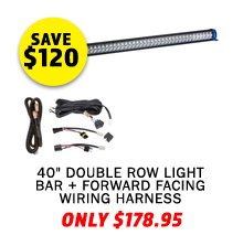 40 Double Row Light Bar + Plug N Play Wiring Harness