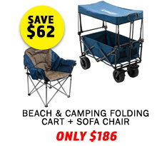 Beach & Camping Folding Cart + Sofa Chair