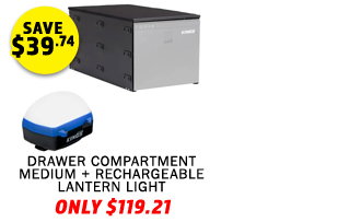 Drawer Compartment Medium + Rechargeable Lantern Light