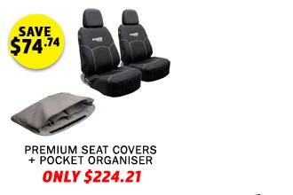 Plus Premium Seat Covers (Pair) + Pocket Organiser