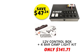 12V Control Box + Illuminator 4 Bar Camp Light Kit