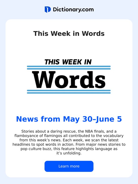 A daring rescue, the NBA finals, and a flamboyance of flamingos