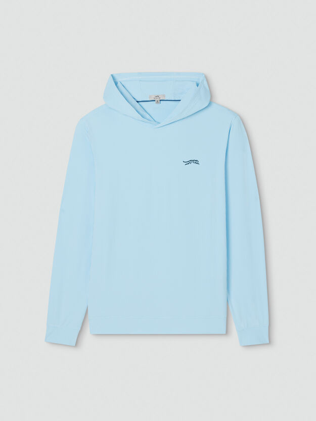 Sun Day Red Magnolia Hoodie - Yacht Blue