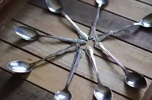 She rubbed and buffed this all over these basic spoons to make them really stand out