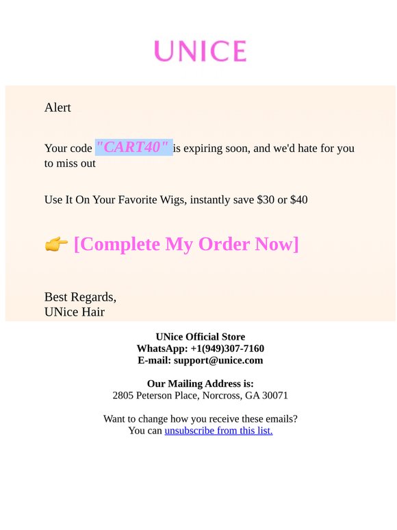 Don't forget - your CART40 discount is almost gone