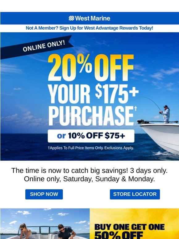 STARTS NOW: 20% Off your $175+ Online Purchase!