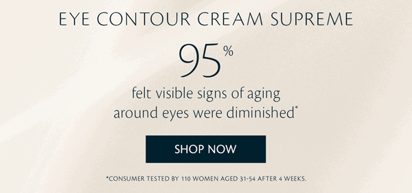 EYE CONTOUR CREAM SUPREME 95% felt visible signs of aging around eyes were diminished*