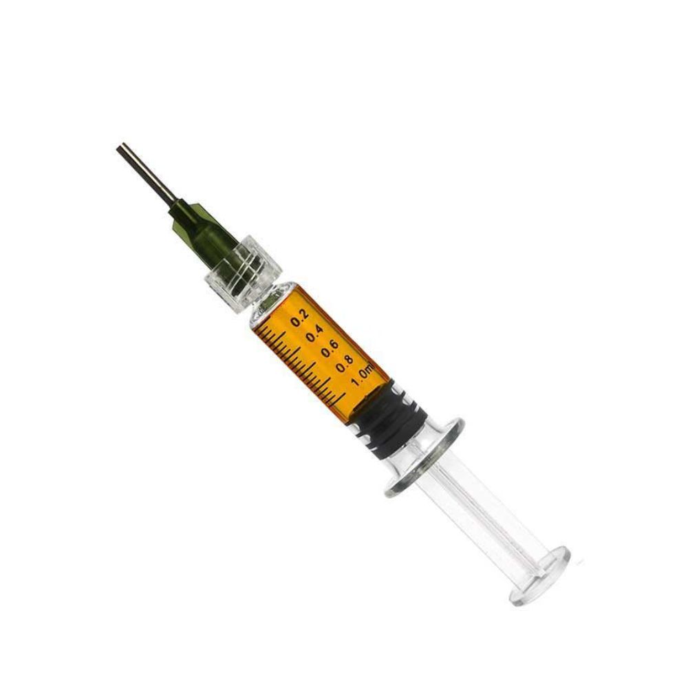 Image of Empty 1ml Glass Distillate Syringe – Luer Lock for Leak-Proof THC Oil Filling - 1ml